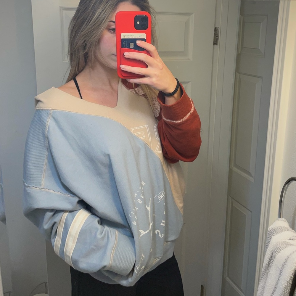 Free People patchwork hoodie